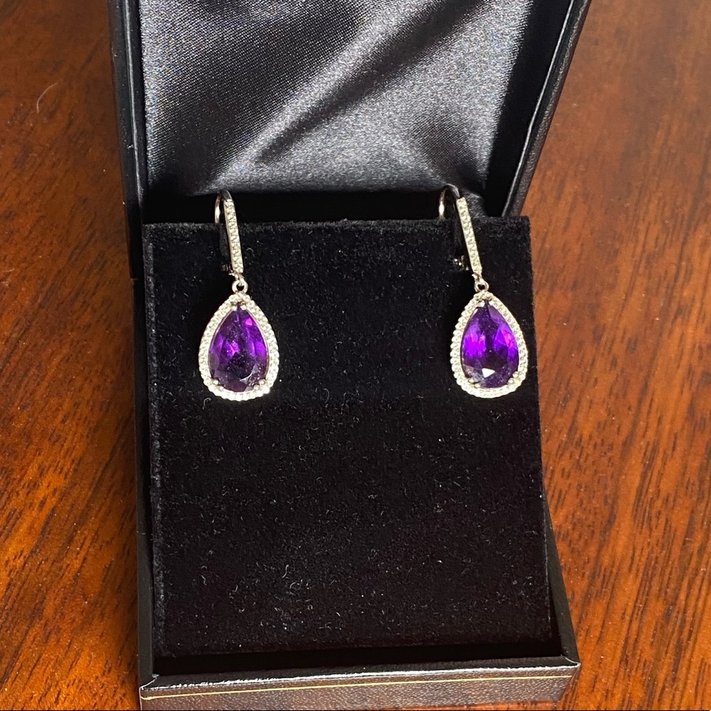 8ct Amethyst Drop Earring in SS